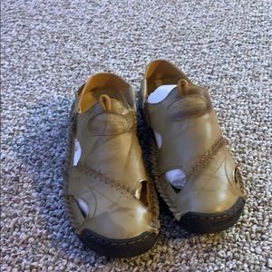 Menico Men Hand Stitching Soft Leather Sandals